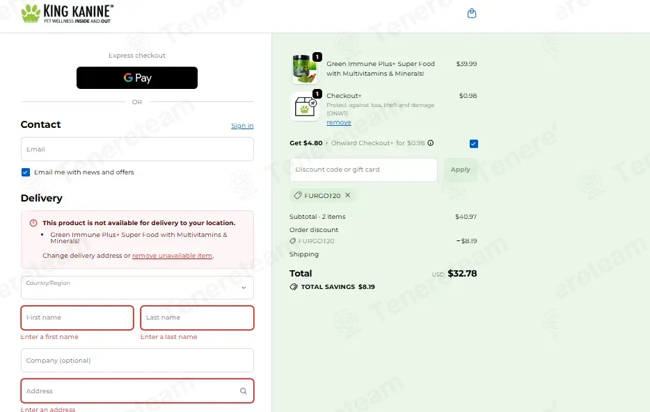 King Kanine coupon code: 20% off with FURGOT20. Tested and valid as 2 months ago.