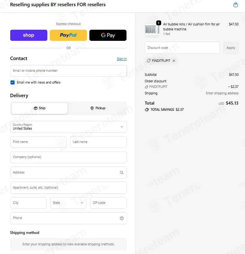 Reselling Supplies coupon code: 5% off with FINDITFLIPIT. Tested and valid as 1 month ago.