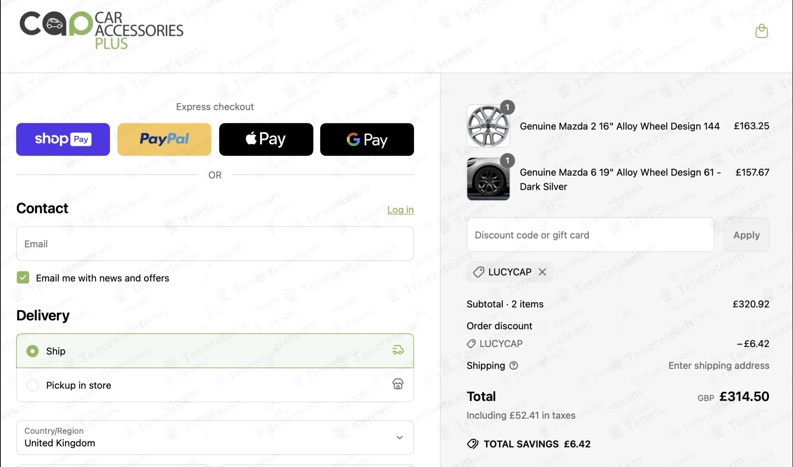 Car Accessories Plus coupon code: 2% off with LUCYCAP. Tested and valid as 5 months ago.