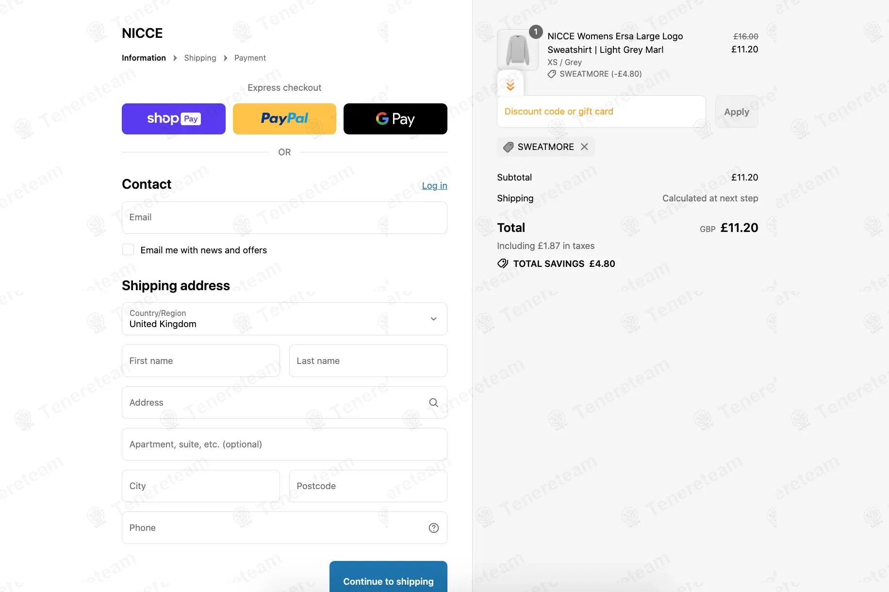 NICCE Clothing coupon code: 30% off with SWEATMORE. Tested and valid as 2 months ago.