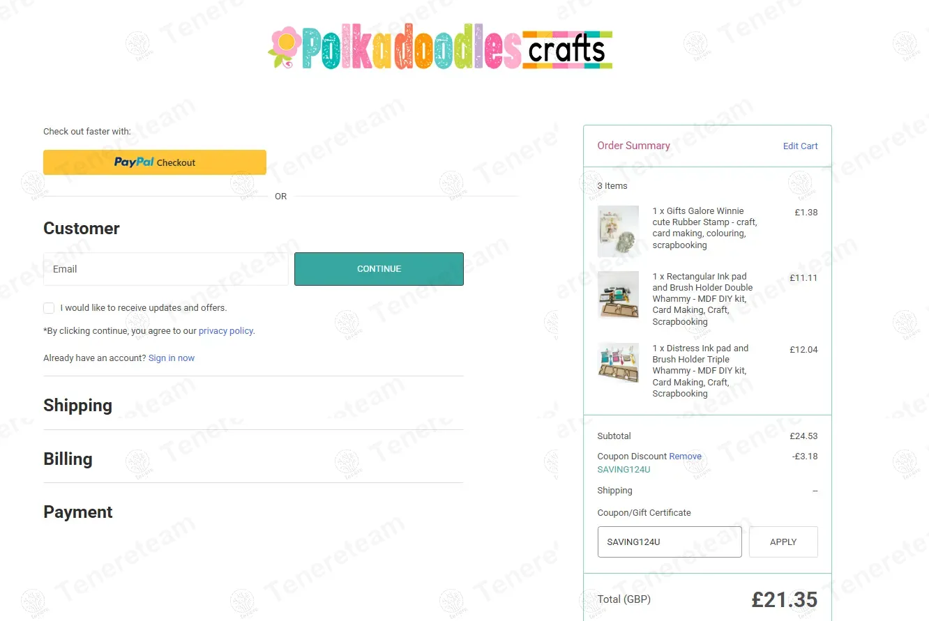 Polkadoodles.co.uk coupon code: 15% off with SAVING124U. Tested and valid as 9 months ago.