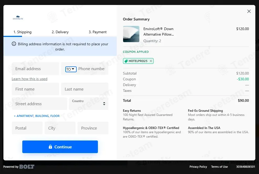 Downlite Bedding coupon code: 25% off with HOTELPRO25. Tested and valid as 4 weeks ago.