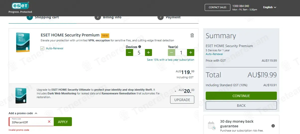 ESET coupon code: 30% off with 30PercentOff. Tested and valid as 2 weeks ago.