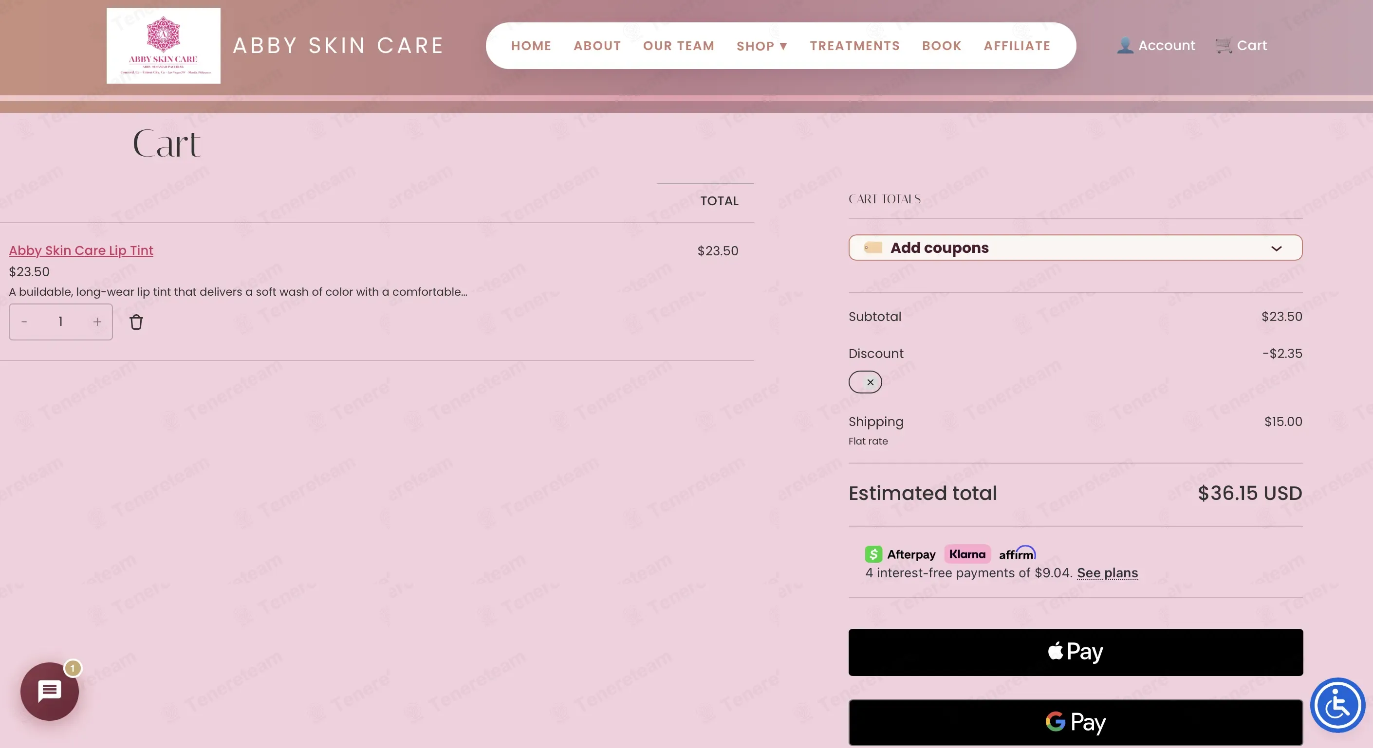 Abby Skin Med Spa apply coupon code