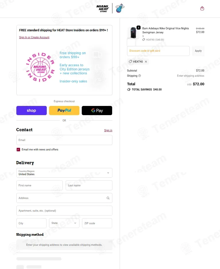 Miami HEAT Store coupon code: 40% off with HEAT40. Tested and valid as 8 months ago.