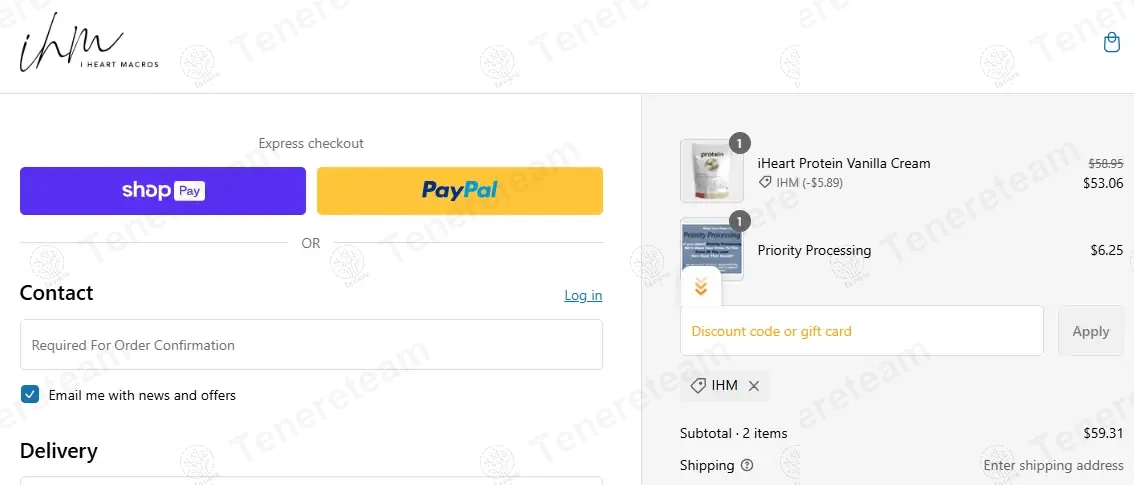 iHeart Macros apply coupon code