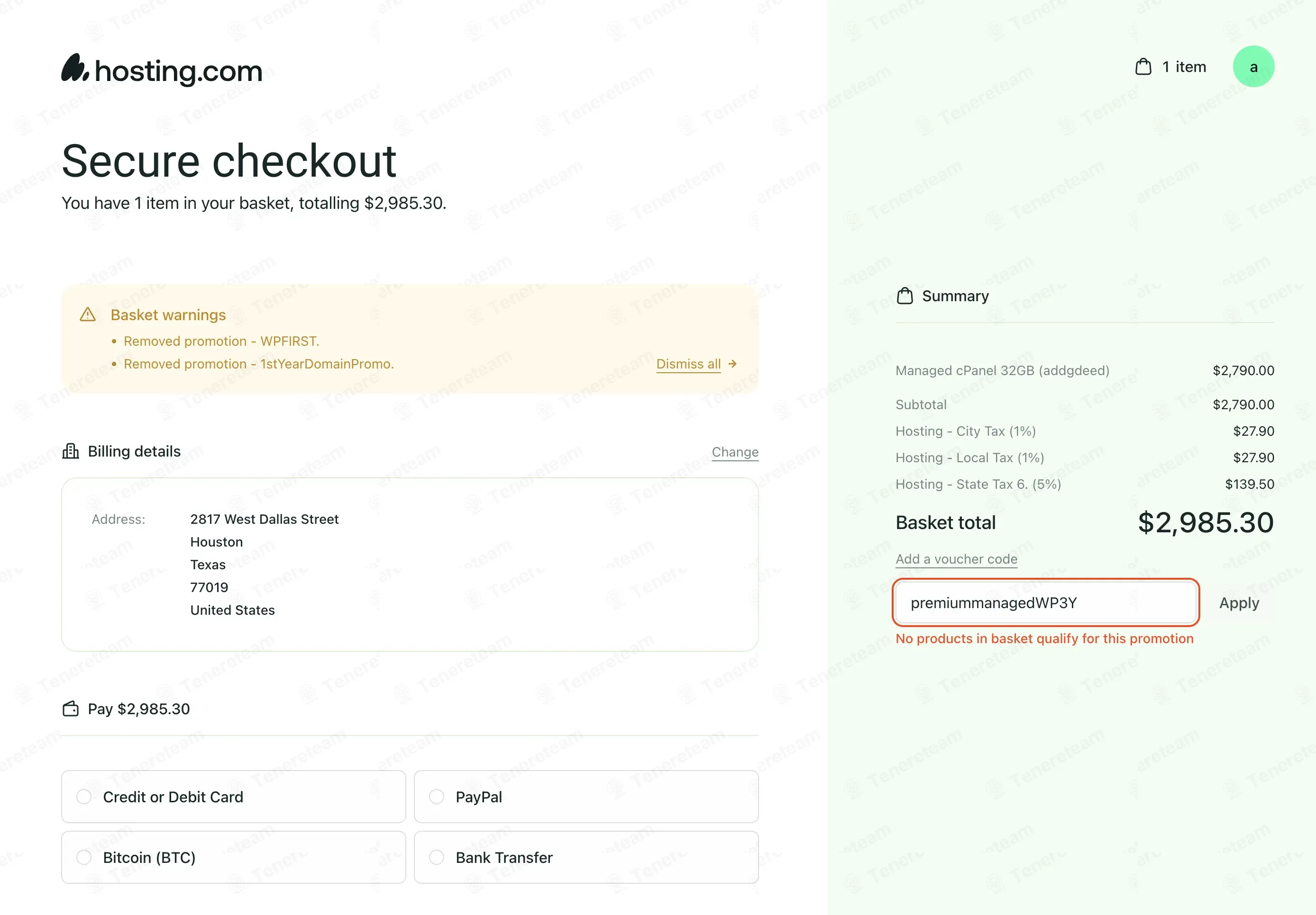 A2 Hosting coupon code: 33% off with premiummanagedWP3Y. Tested and valid as 3 months ago.