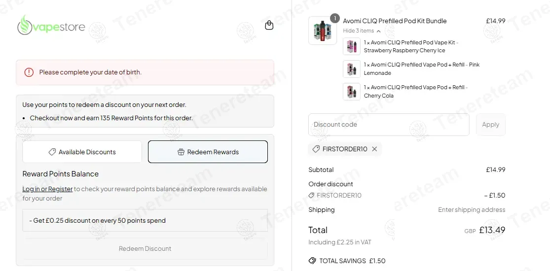 Vapestore UK coupon code: 10% off with FIRSTORDER10. Tested and valid as 1 year ago.