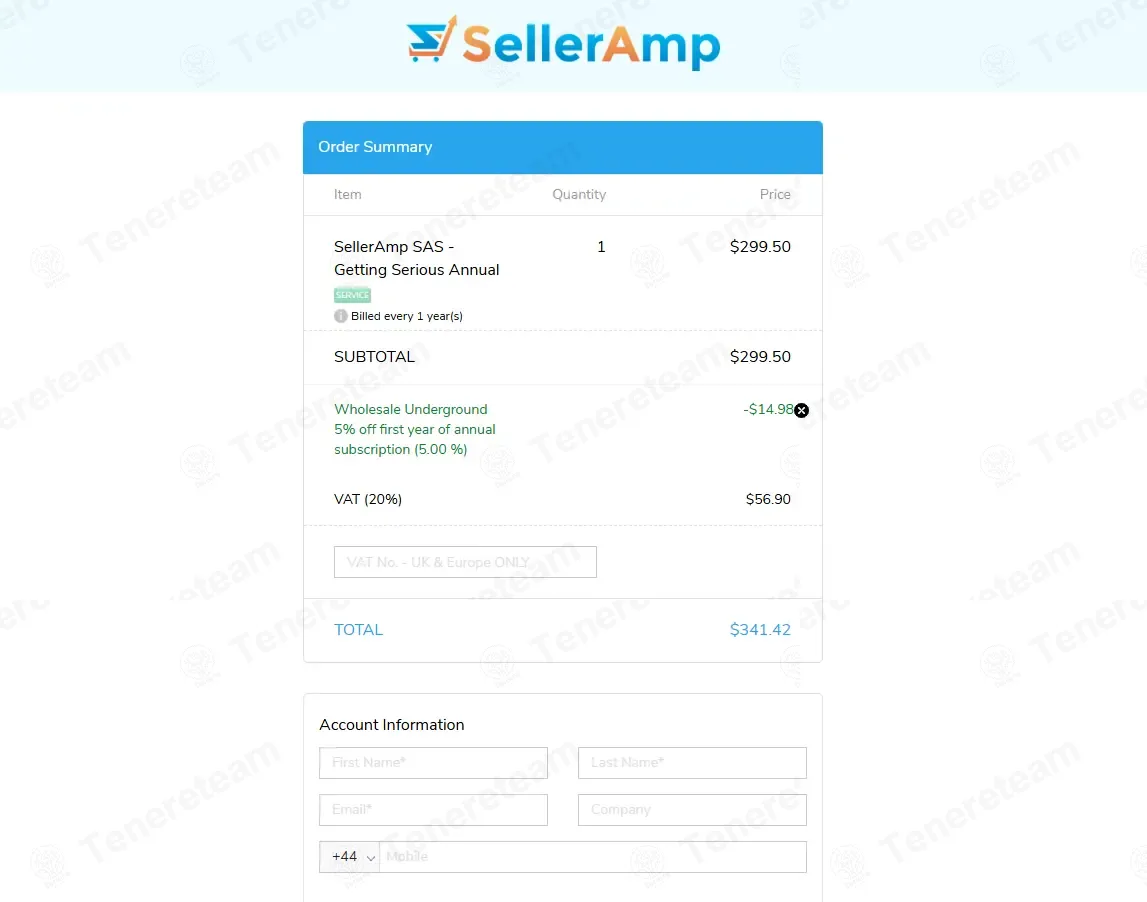 Seller Amp coupon code: 5% off with WSU5_ANNUAL. Tested and valid as 2 months ago.