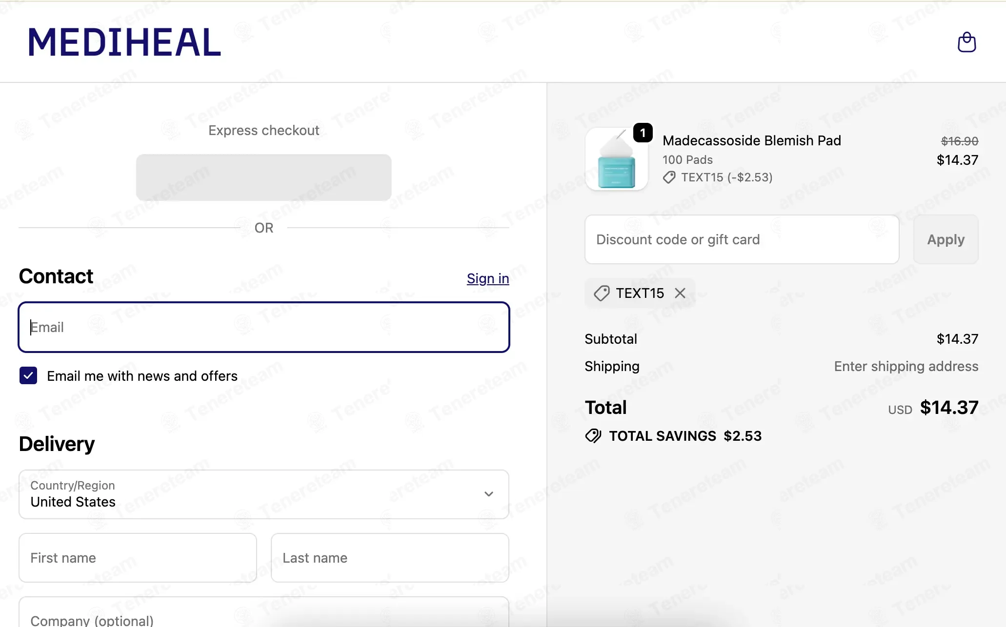 Mediheal Us coupon code: 15% off with TEXT15. Tested and valid as 6 months ago.