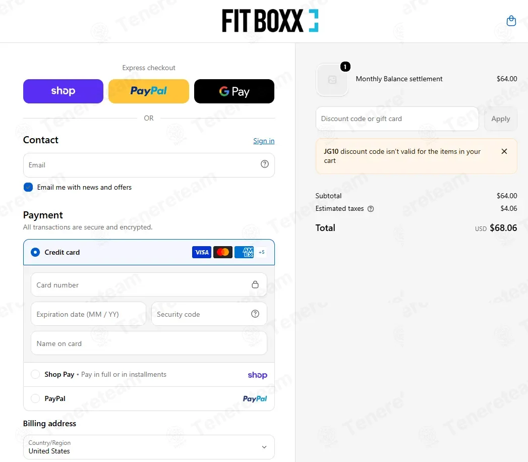 The Fit Boxx coupon code: 10% off with JG10. Tested and valid as 1 month ago.