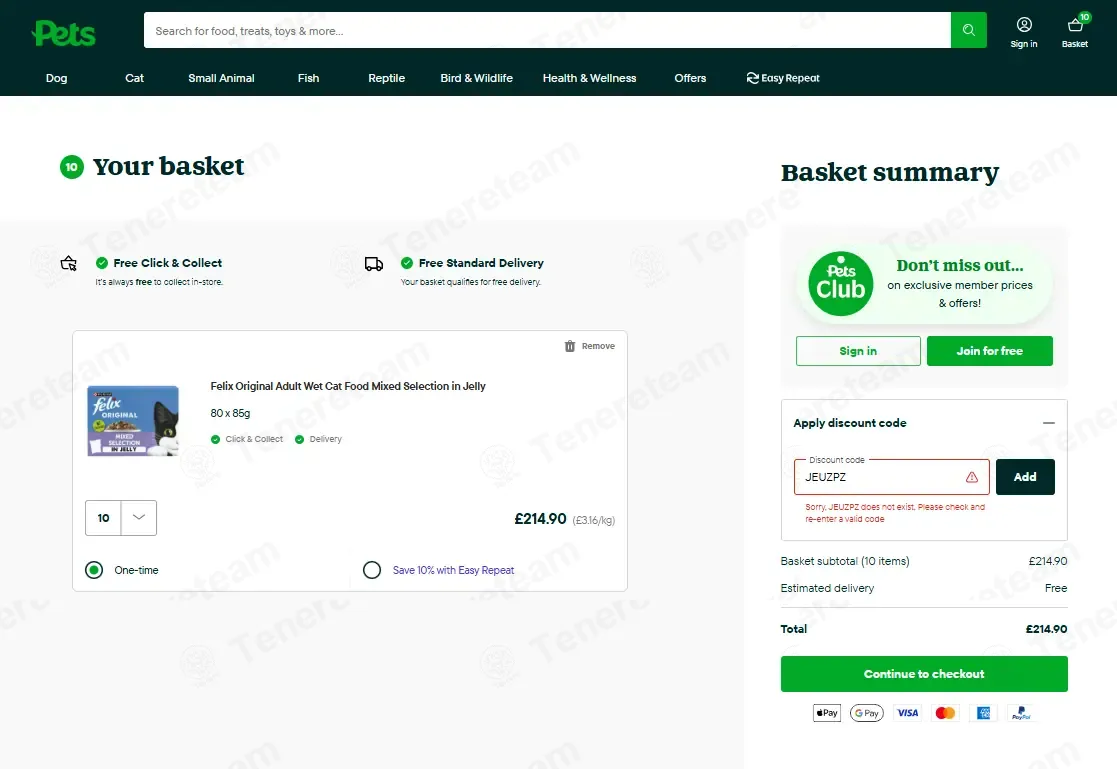 Pets At Home coupon code: £2 off with JEUZPZ. Tested and valid as 2 months ago.