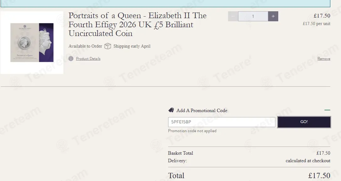 Royal Mint coupon code: £84 off with DW15BP. Tested and valid as 4 months ago.