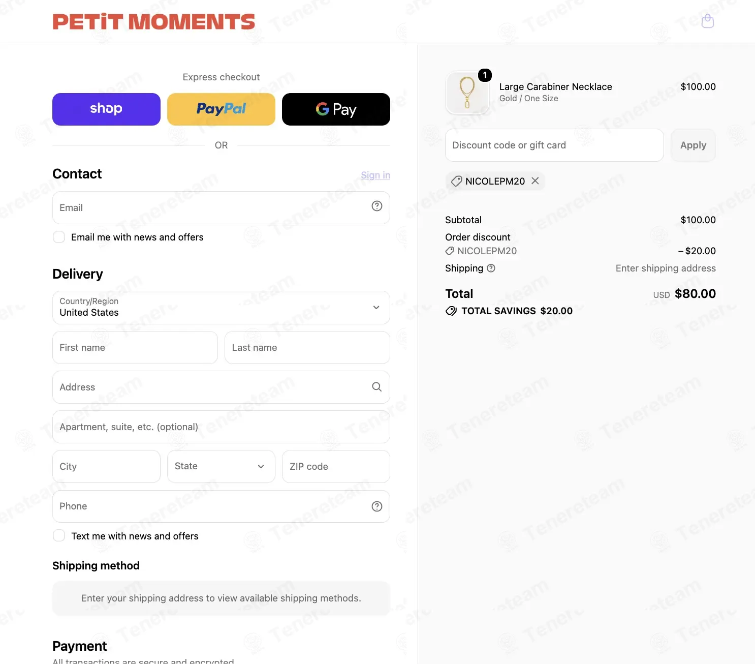 Petit Moments coupon code re-checked and confirmed working at checkout
