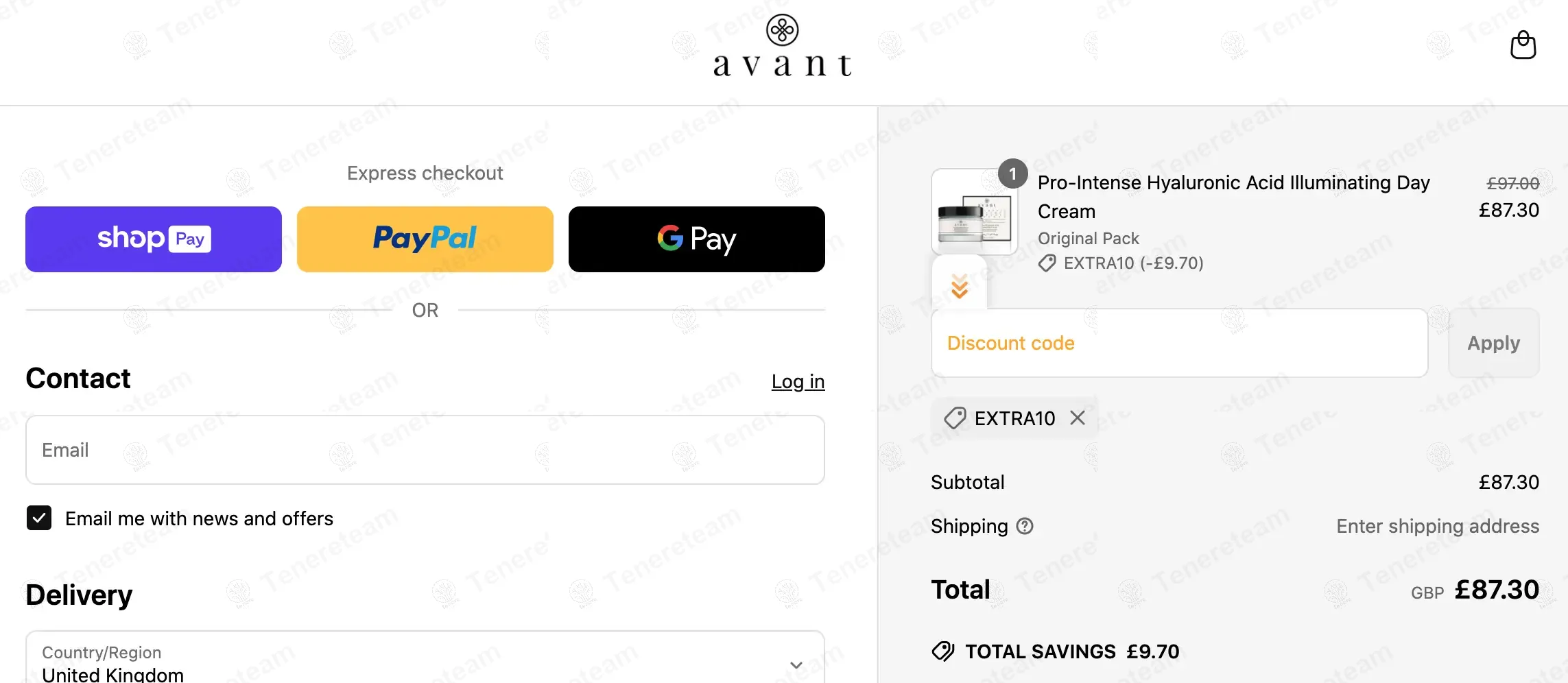 Avant Skincare coupon code: 10% off with EXTRA10. Tested and valid as 1 year ago.