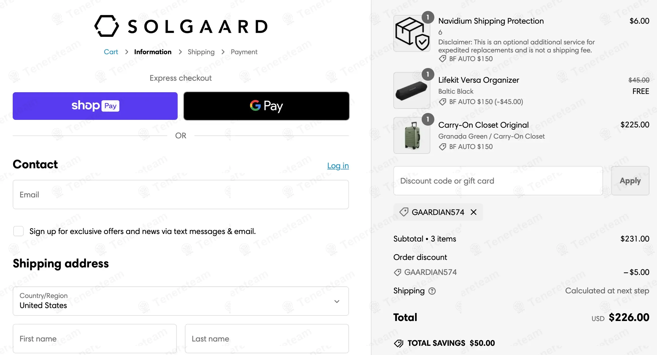 Solgaard.co coupon code: $5 off with GAARDIAN574. Tested and valid as 1 year ago.
