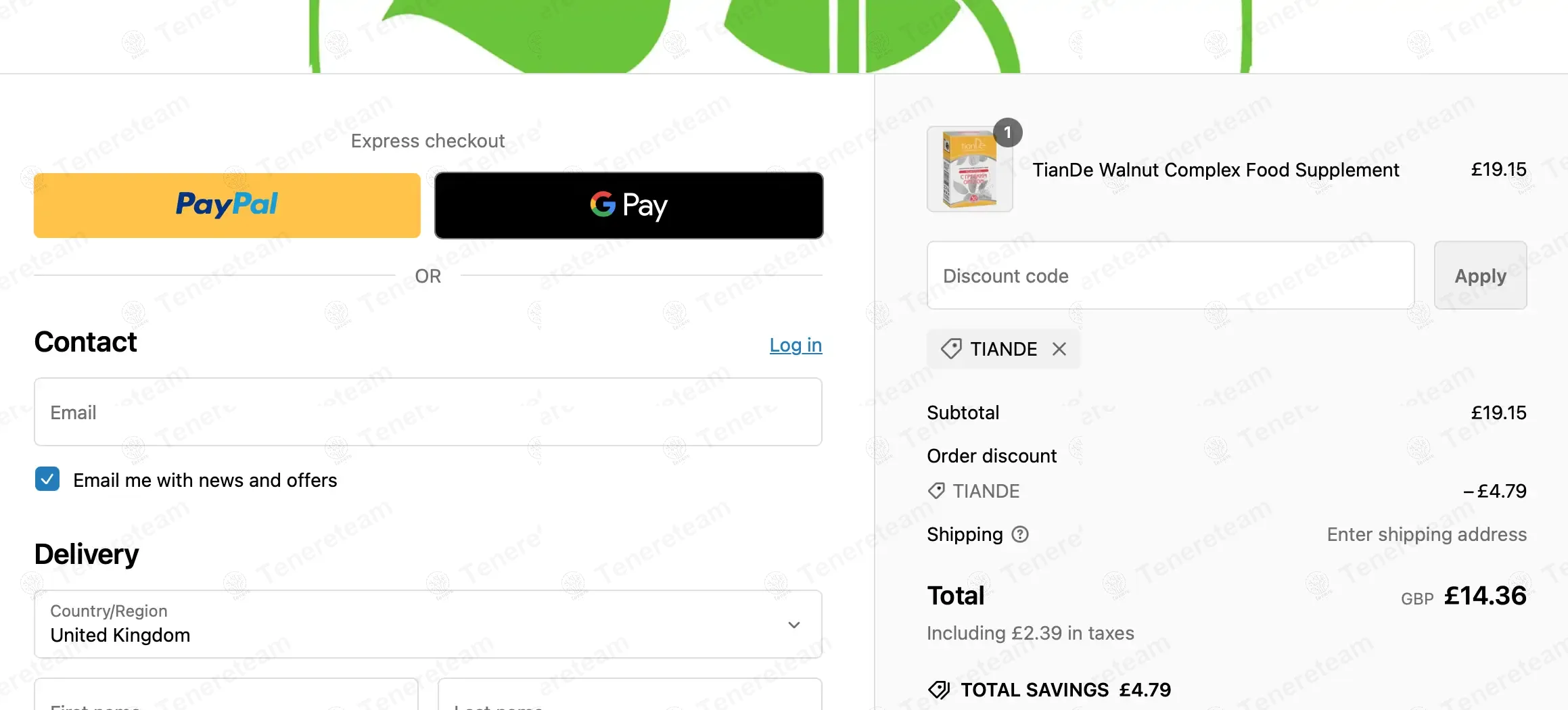 Tiande Beauty coupon code: 25% off with TIANDE. Tested and valid as 1 year ago.