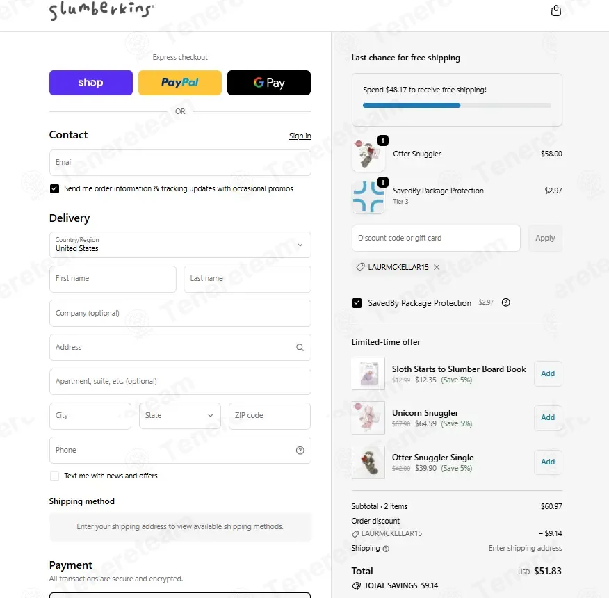 Slumberkins coupon code: 15% off with LAURMCKELLAR15. Tested and valid as 1 month ago.