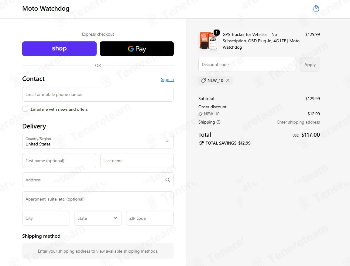 Moto Watchdog Shop coupon code: 10% off with NEW_10. Tested and valid as 4 days ago.