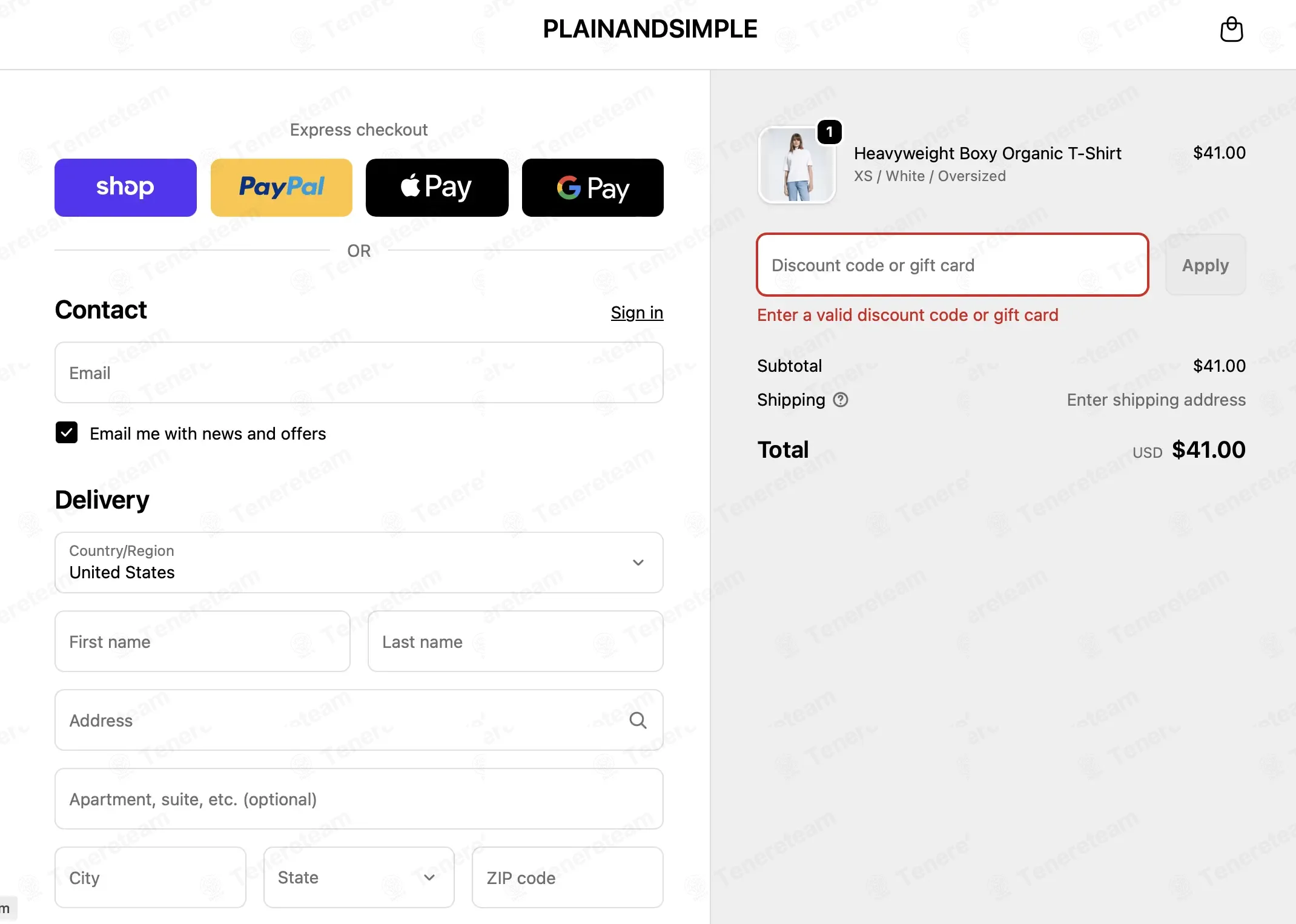 Plainandsimple coupon code: 15% off with TENERETEAM. Tested and valid as 4 months ago.