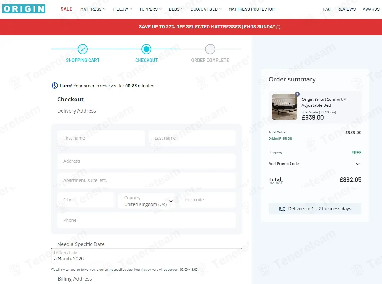 Origin Mattress UK coupon code: 5% off with ORIGINVIP. Tested and valid as 3 weeks ago.