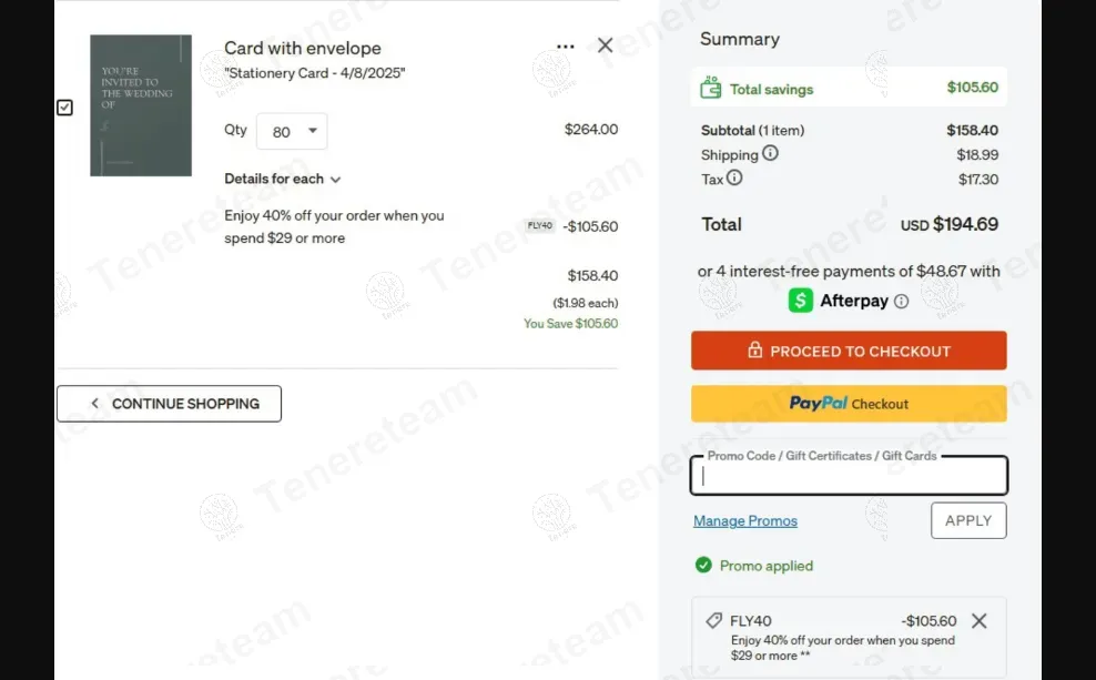 Shutterfly coupon code: Sale off with FLY40. Tested and valid as 1 year ago.