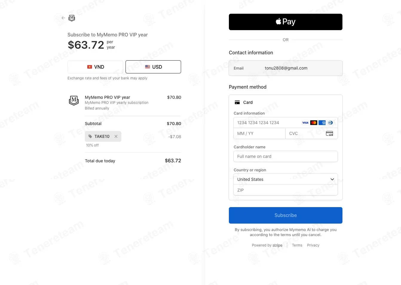 MyMemo AI coupon code: 10% off with TAKE10. Tested and valid as 1 month ago.