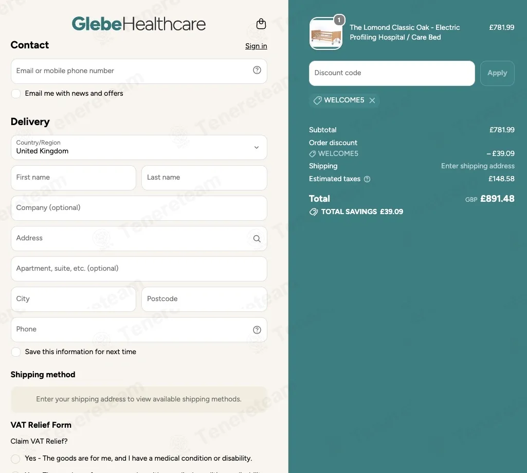 Glebe Healthcare coupon code: 5% off with welcome5. Tested and valid as 3 weeks ago.