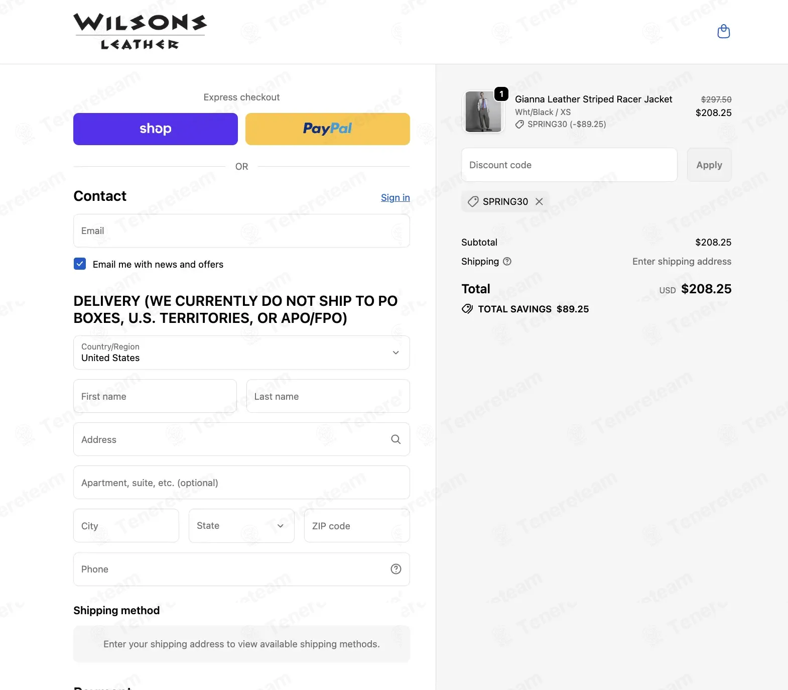 Wilson's Leather coupon code: 30% off with SPRING30. Tested and valid as 1 month ago.