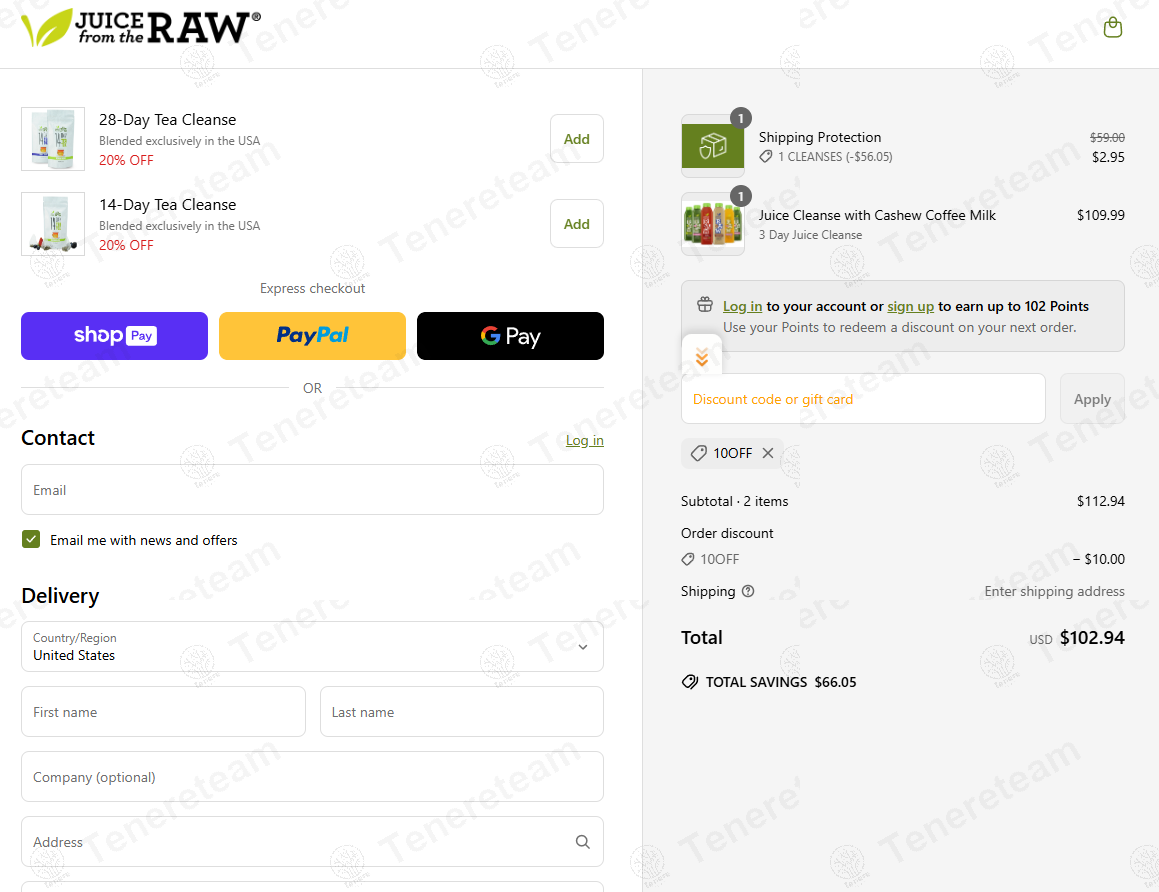 Juice From The Raw coupon code: $10 off with 10OFF. Tested and valid as 1 year ago.