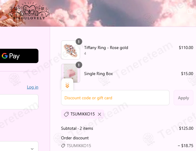 Bisoulovely coupon code: 15% off with TSUMIKKO15. Tested and valid as 1 year ago.
