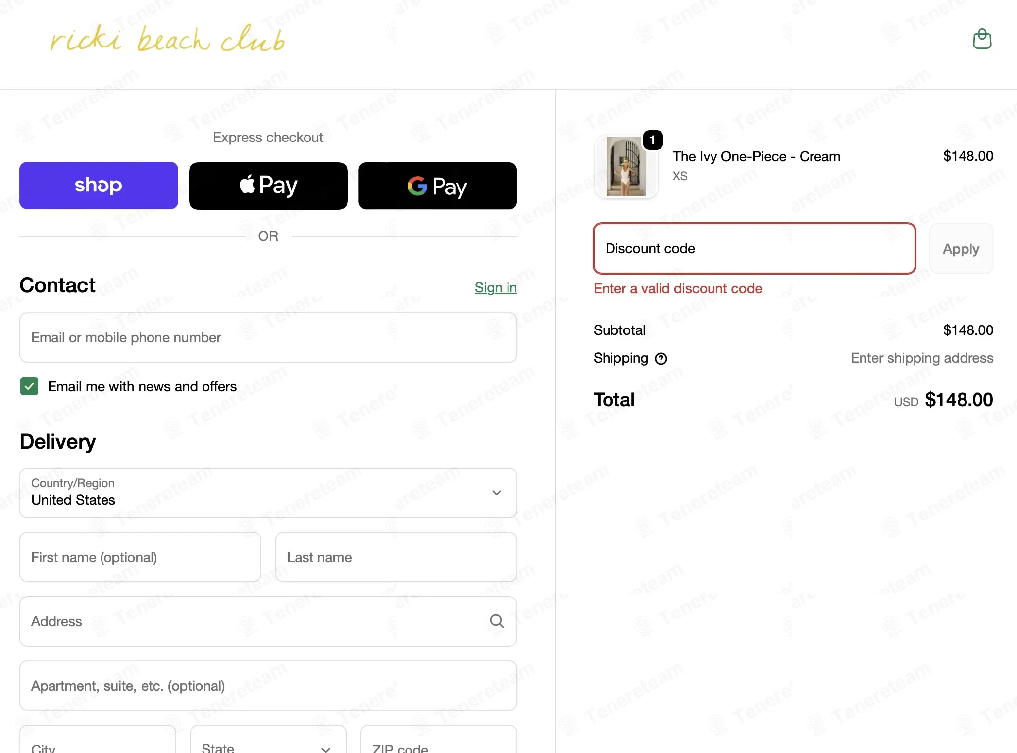 Ricki Beach Club coupon code: 20% off with shopping20. Tested and valid as 2 months ago.