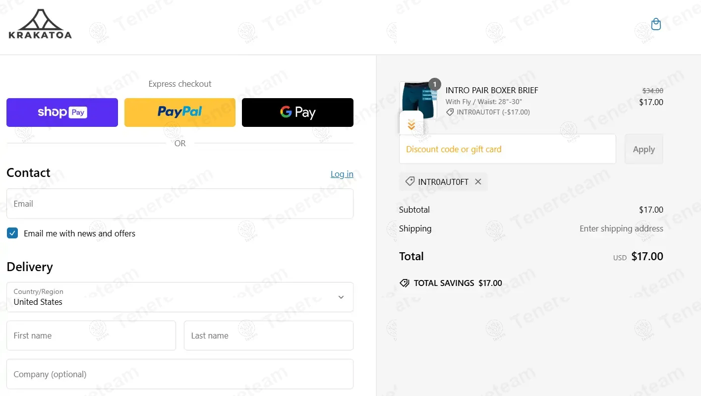 Krakatoa Underwear coupon code: 50% off with INTR0AUT0FT. Tested and valid as 1 year ago.