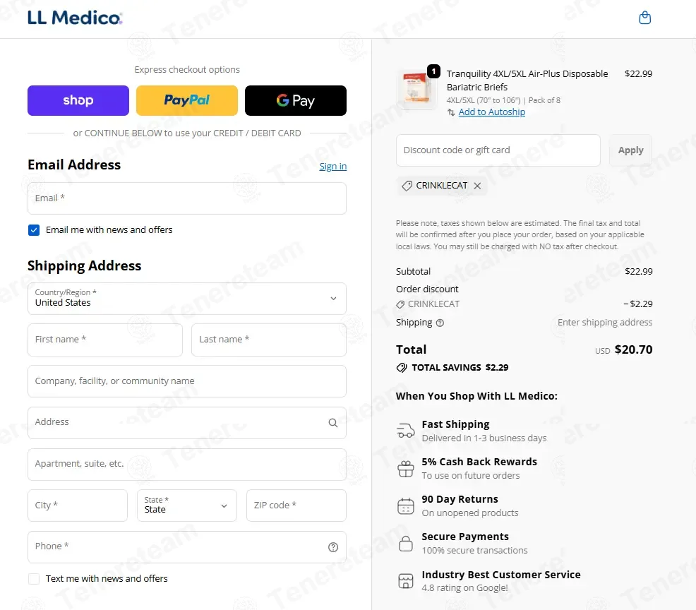 LL Medico coupon code: 10% off with CRINKLECAT. Tested and valid as 2 months ago.