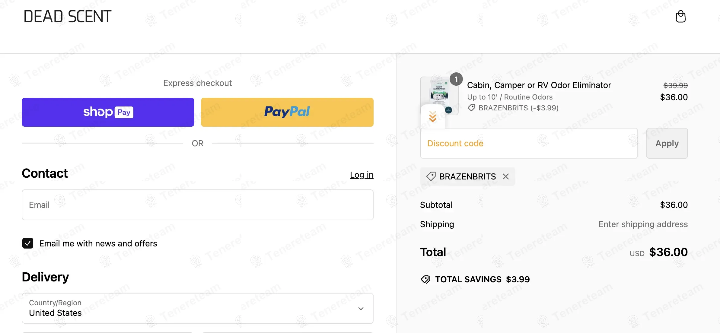 Dead Scent coupon code: 10% off with BRAZENBRITS10. Tested and valid as 1 year ago.