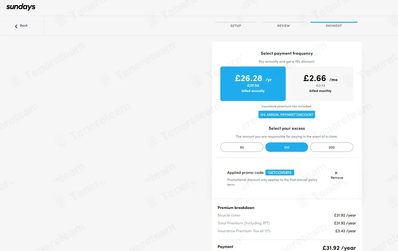 Sundays Insurance UK coupon code: 15% off with GETCOVER15. Tested and valid as 2 weeks ago.