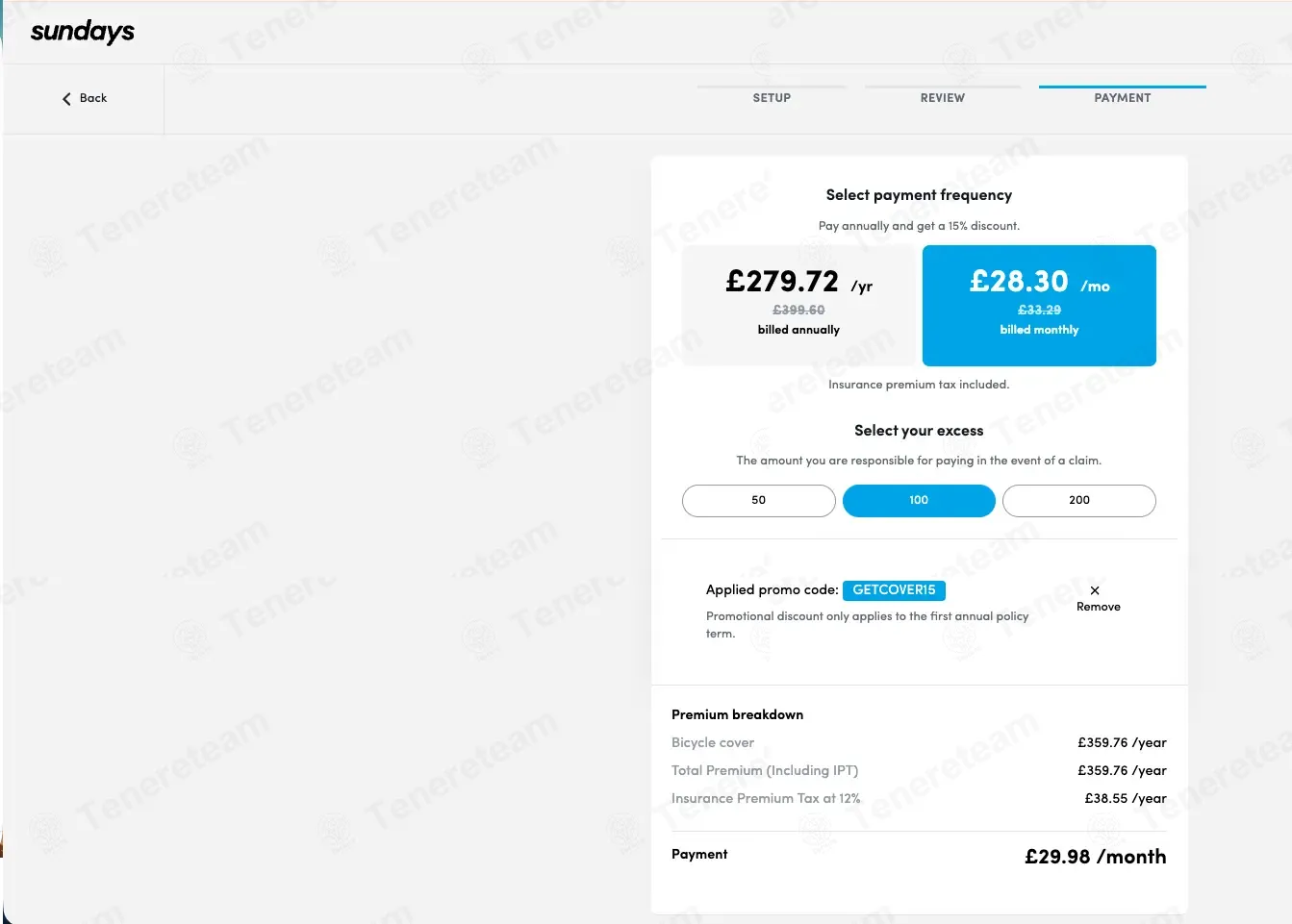 Sundays Insurance UK coupon code: 15% off with GETCOVER15. Tested and valid as 2 weeks ago.