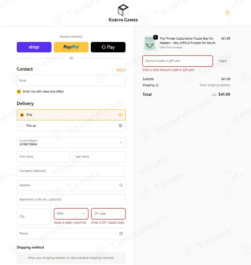 Kubiya Games coupon code: 10% off with TENERETEAM. Tested and valid as 5 months ago.