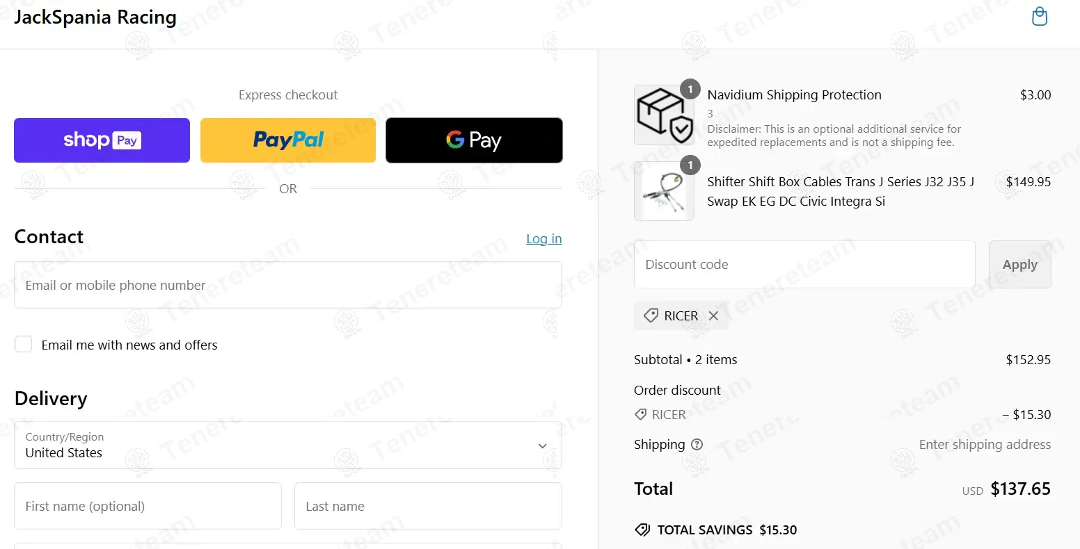 Jack Spania Racing coupon code: 10% off with RICER. Tested and valid as 1 year ago.