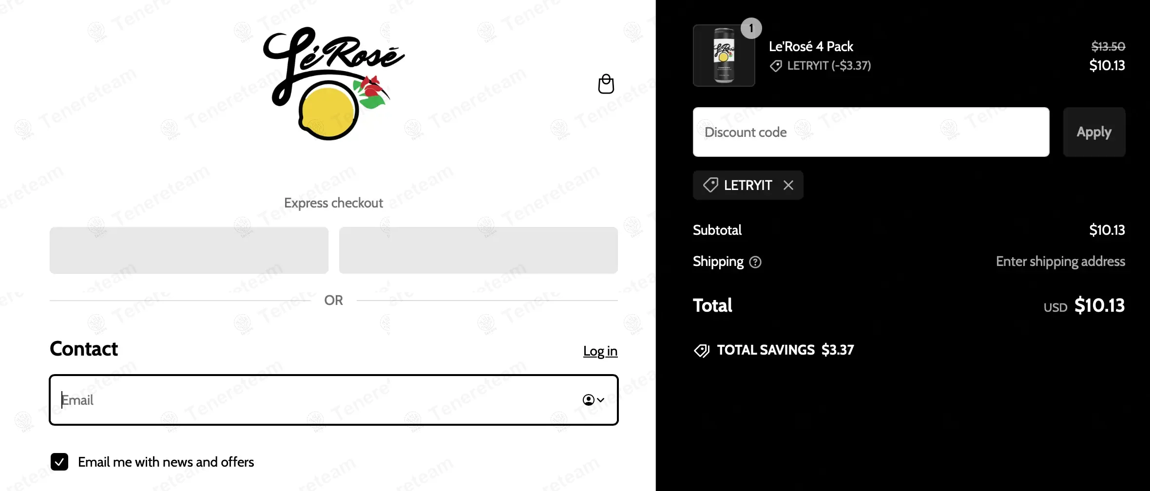 Drink Le Rose coupon code: 25% off with LETRYIT. Tested and valid as 3 months ago.