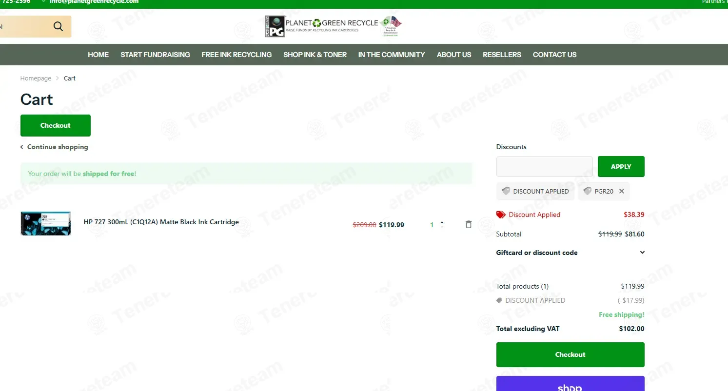 Planet Green Recycle coupon code: 20% off with PGR20. Tested and valid as 1 month ago.