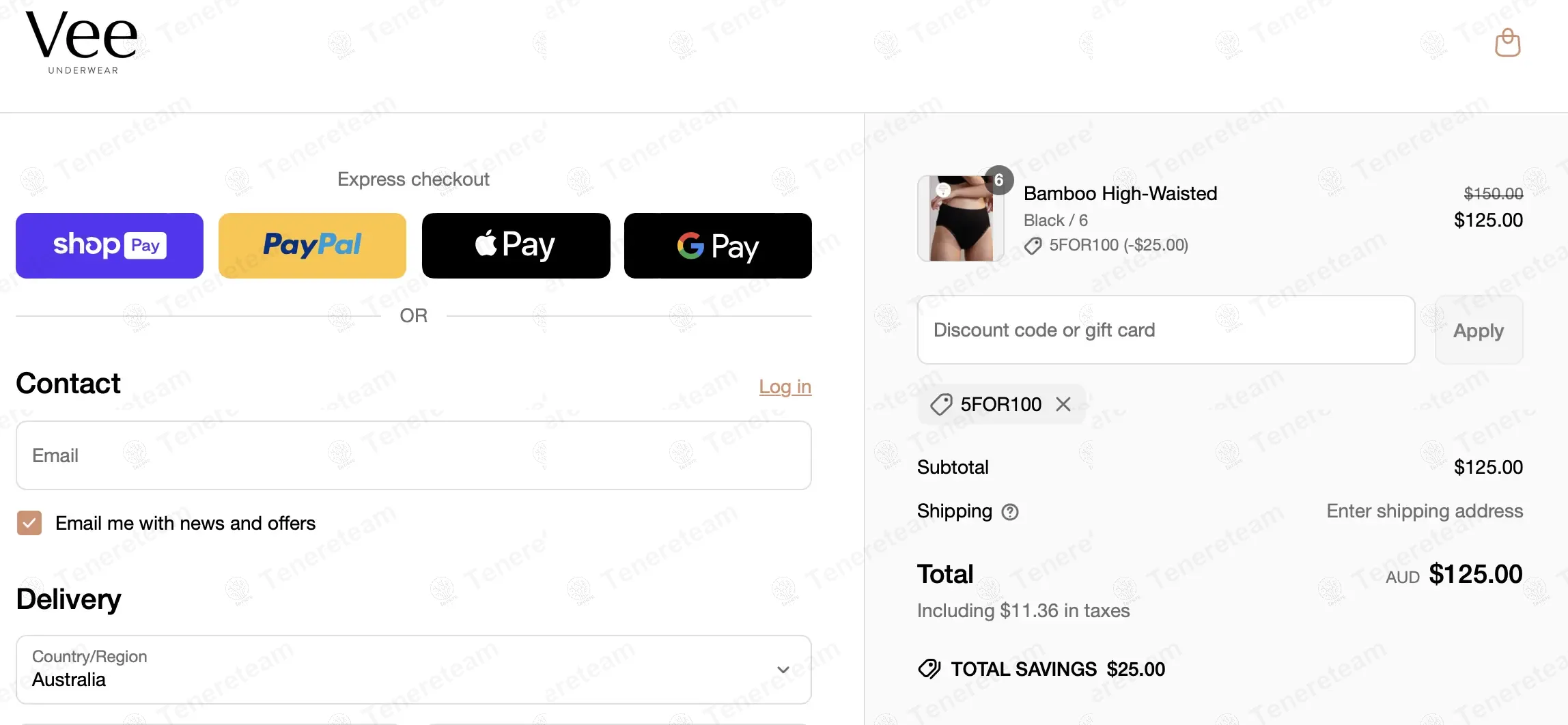 Vee Underwear coupon code: Sale off with 5FOR100. Tested and valid as 1 year ago.