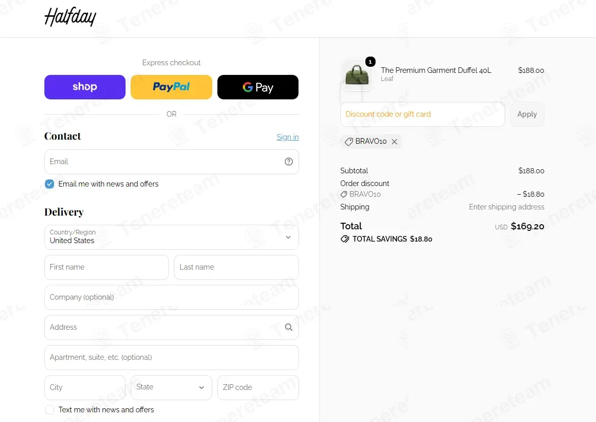 Halfday Travel coupon code: 15% off with RAVE_MGRK5GVVLEK5UTZT. Tested and valid as 1 month ago.