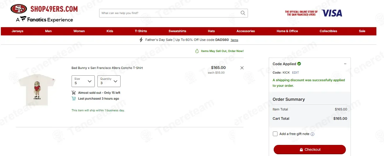 Shop 49ers coupon code: Sale off with kick. Tested and valid as 2 days ago.
