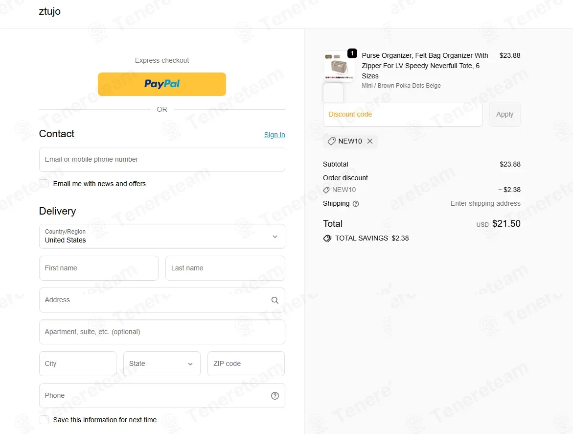 Ztujo coupon code: 10% off with New10. Tested and valid as 1 month ago.