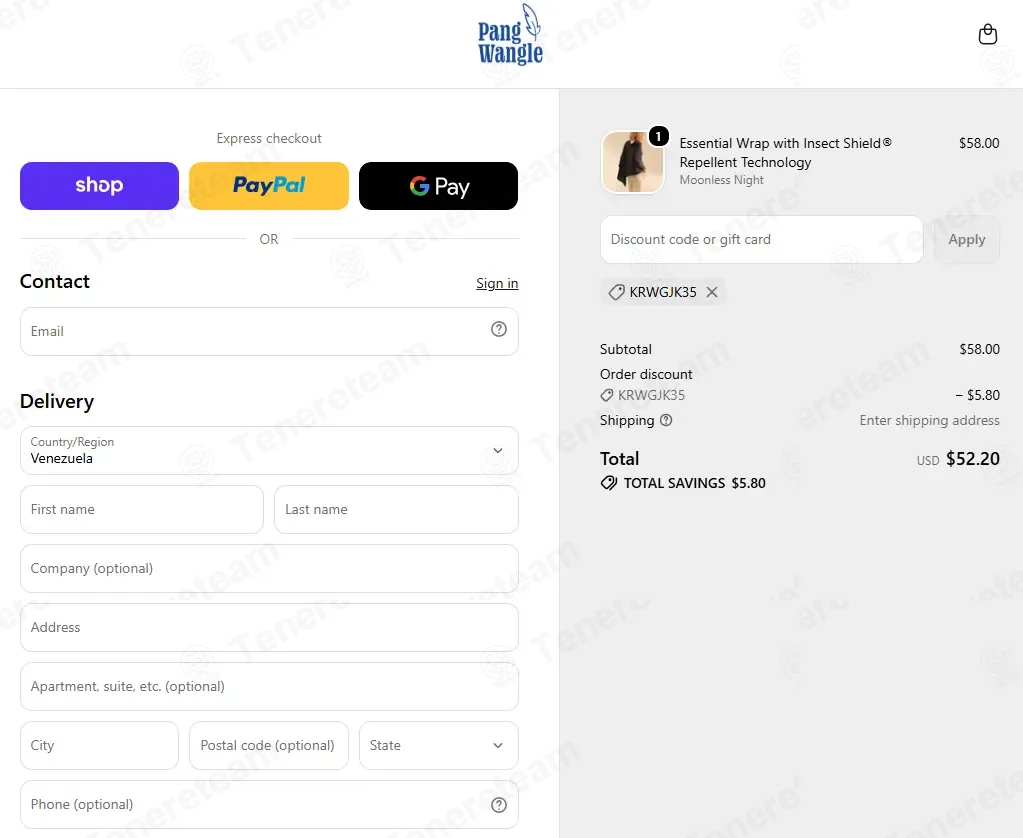 Pang Wangle coupon code re-checked and confirmed working at checkout