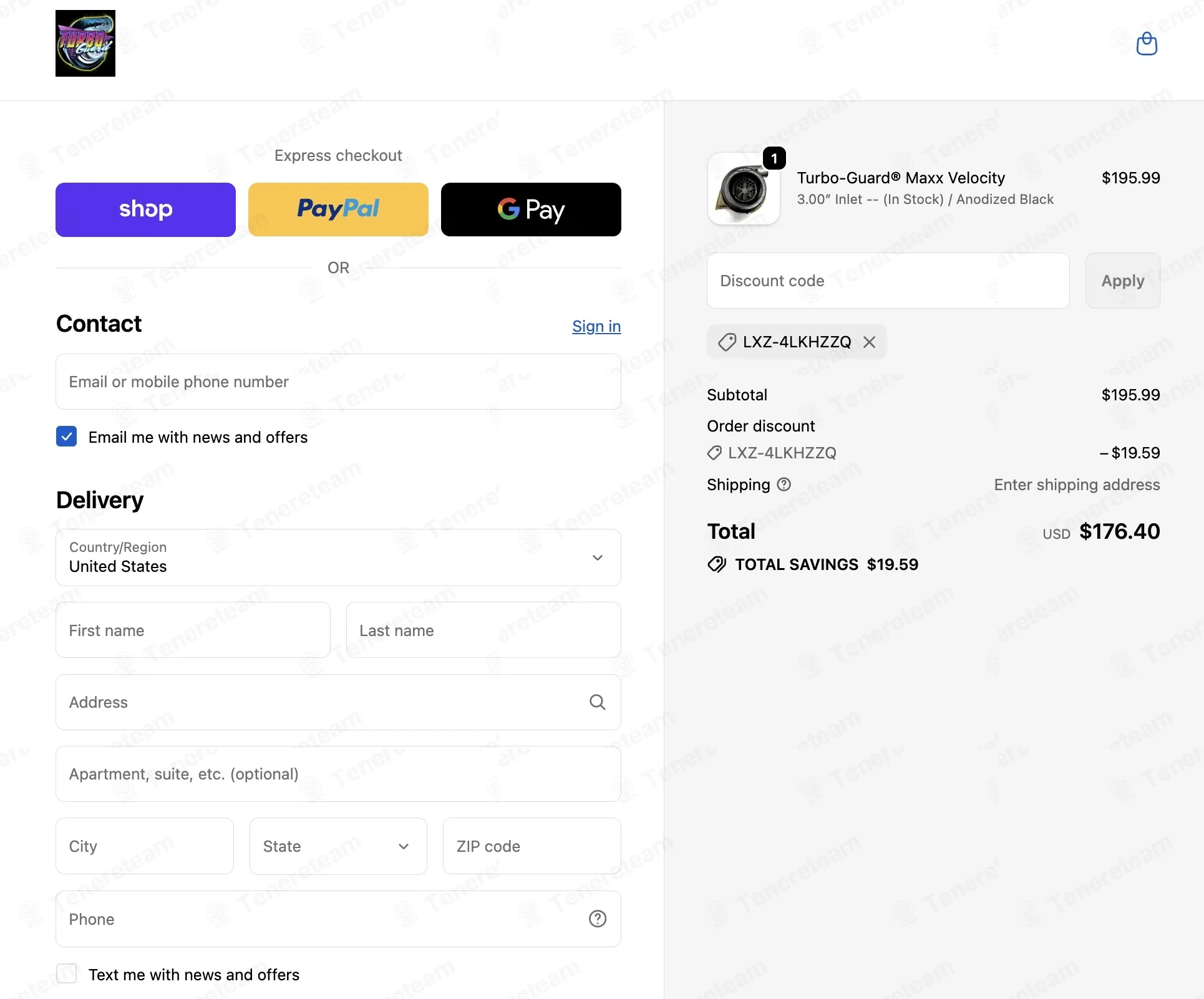 Turbo Guard coupon code: 10% off with LXZ-4LKHZZQ. Tested and valid as 1 month ago.