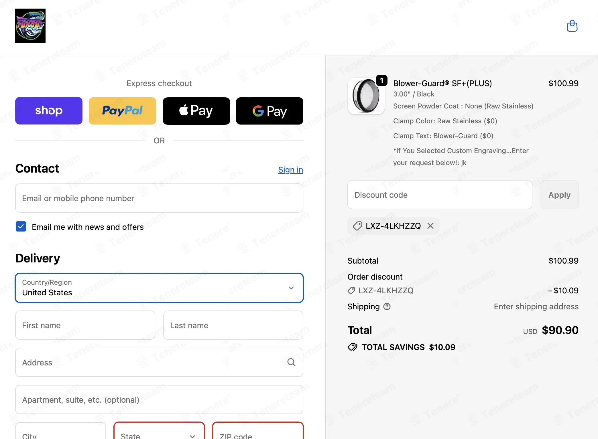 Turbo Guard coupon code: 10% off with LXZ-4LKHZZQ. Tested and valid as 1 month ago.