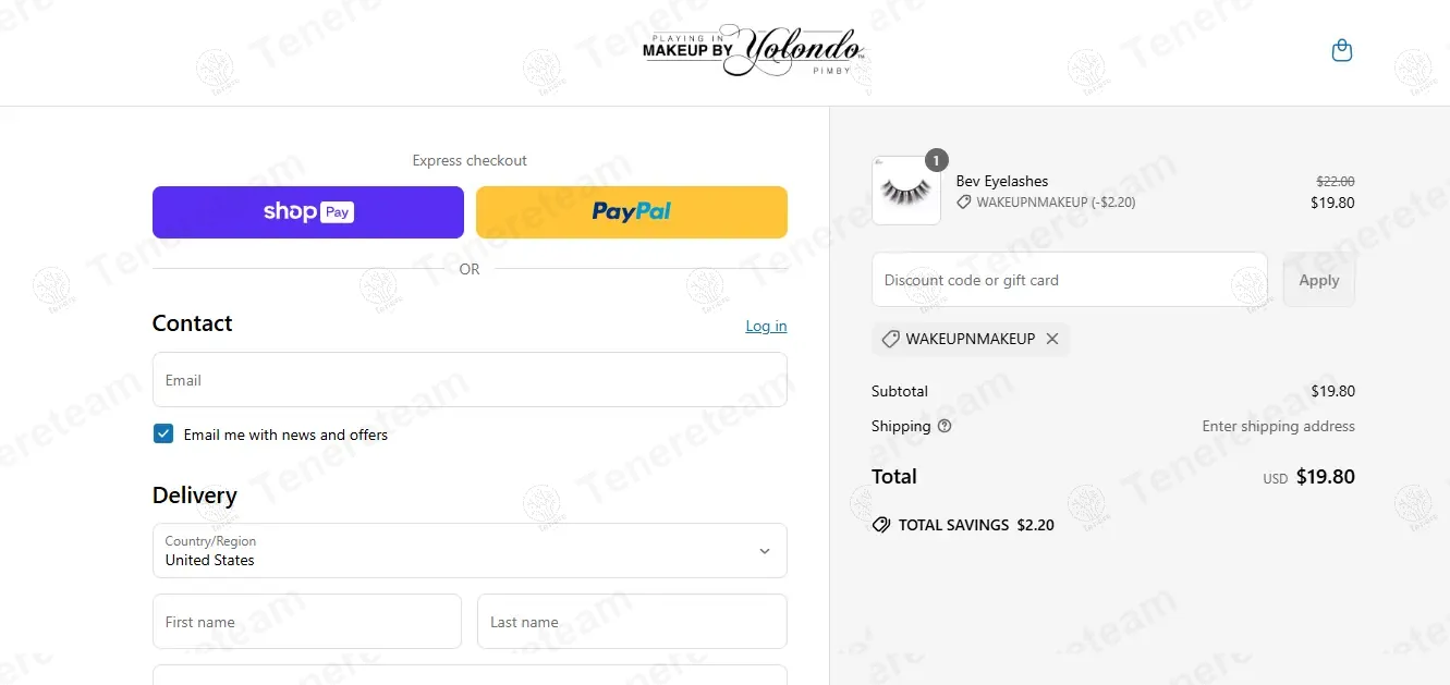 Playing In Makeup By Yolondo coupon code: 10% off with WAKEUPNMAKEUP. Tested and valid as 9 months ago.