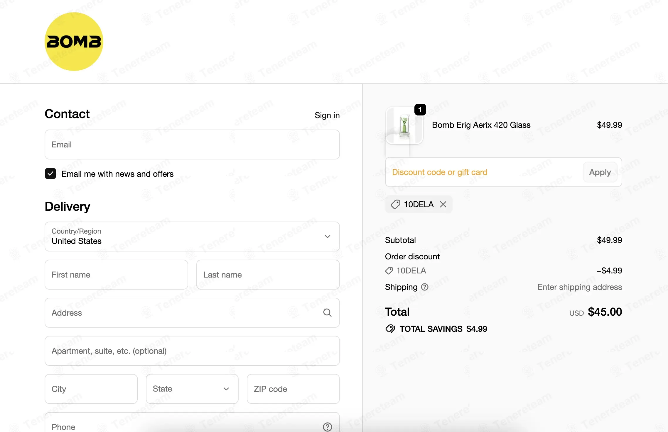 Bomb Official coupon code: 10% off with 10DELA. Tested and valid as 1 month ago.